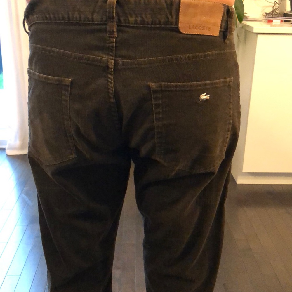 Lacoste brushed cotton pants khaki size 46